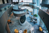 Modern hotel lobby