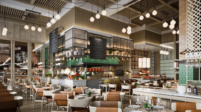 Modern dining area