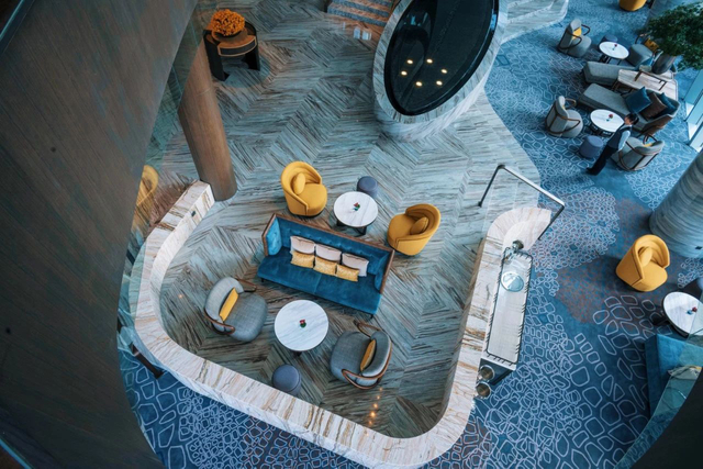 Modern hotel lobby