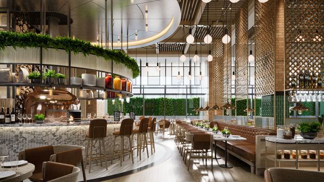 Modern dining area